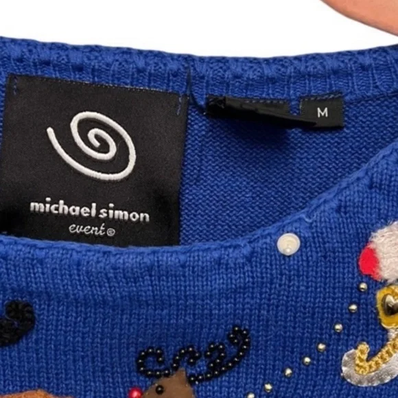 Michael Simon Vintage Christmas Village Sweater Size Medium - Picture 5 of 8